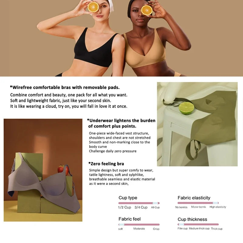 GlowCurve™ Lift Bra – Seamless | Wireless | Invisible Push-Up Comfort